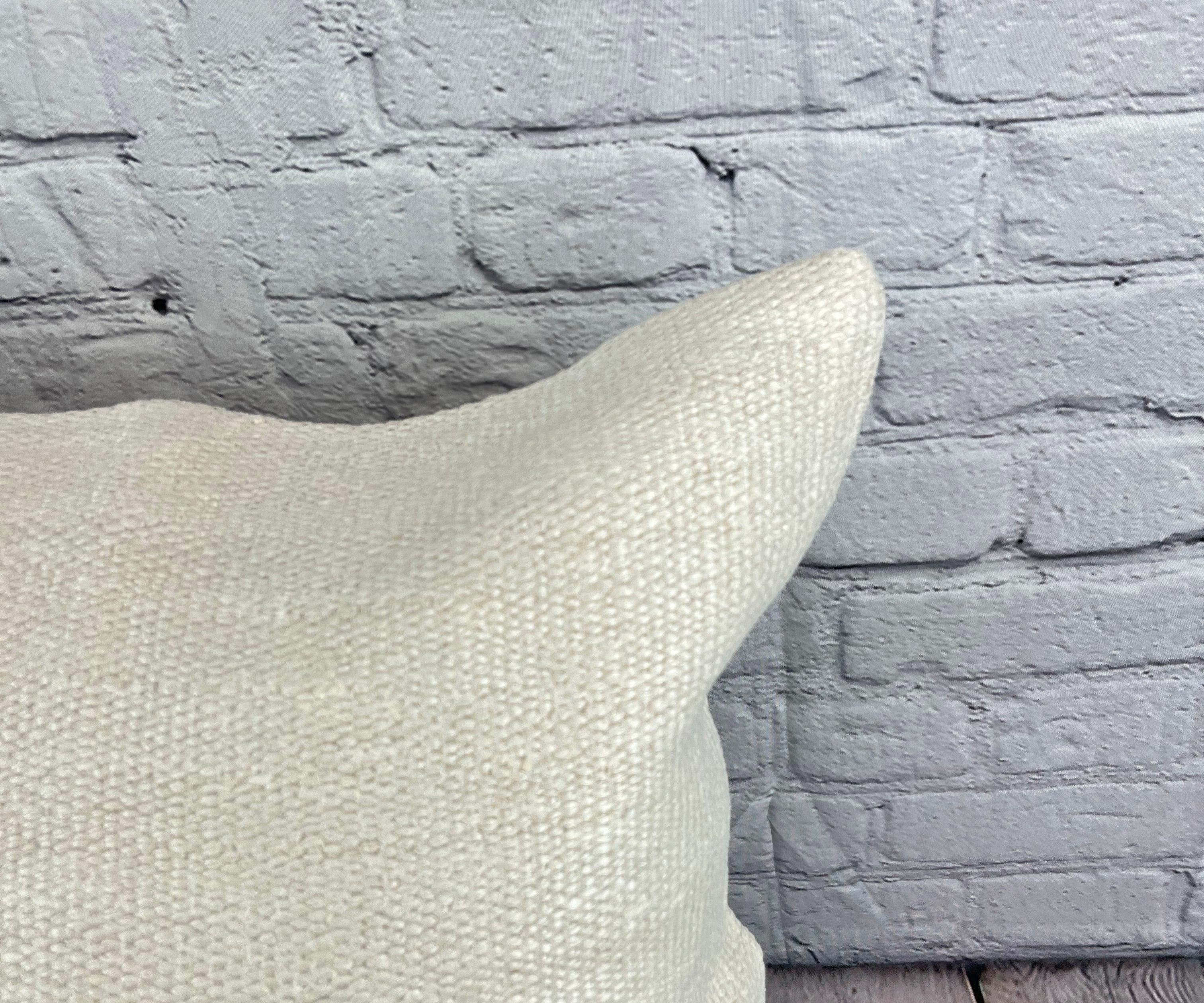 Turc Coussin de coussin turc à ourlet de 20 x 20 cm, blanc naturel grisâtre, couvercle de coussin n°6491 en vente