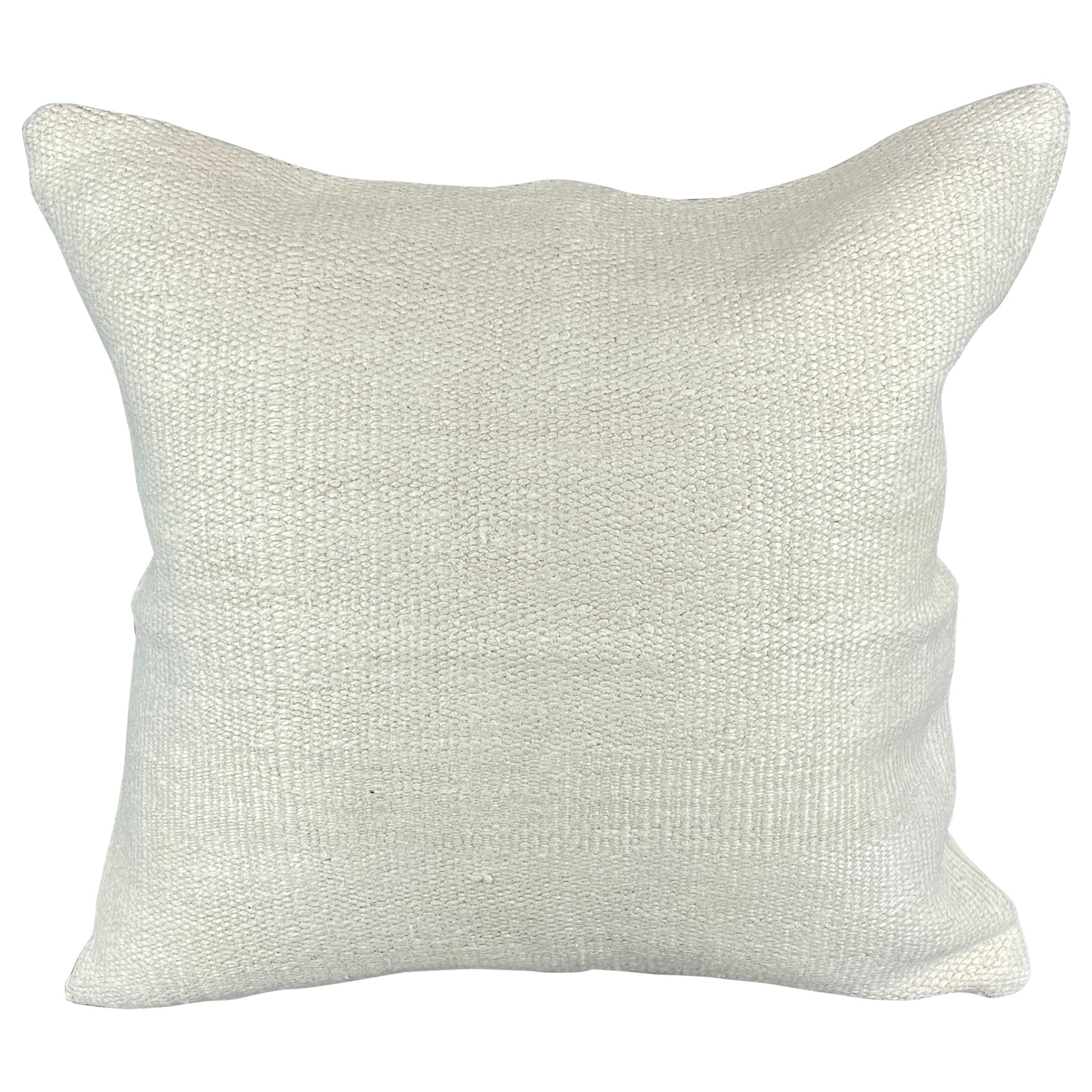 20 x 20 Cojín Turco de Cáñamo Blanco Grisáceo Natural Funda de Cojín #6491