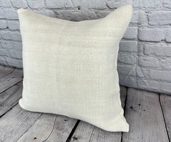 20 x 20 Hemp Turkish Cushion Natural Grayish White Pillow Cushion Cover #6494