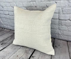 20 x 20 Hemp Turkish Cushion Natural Grayish White Pillow Cushion Cover #6496