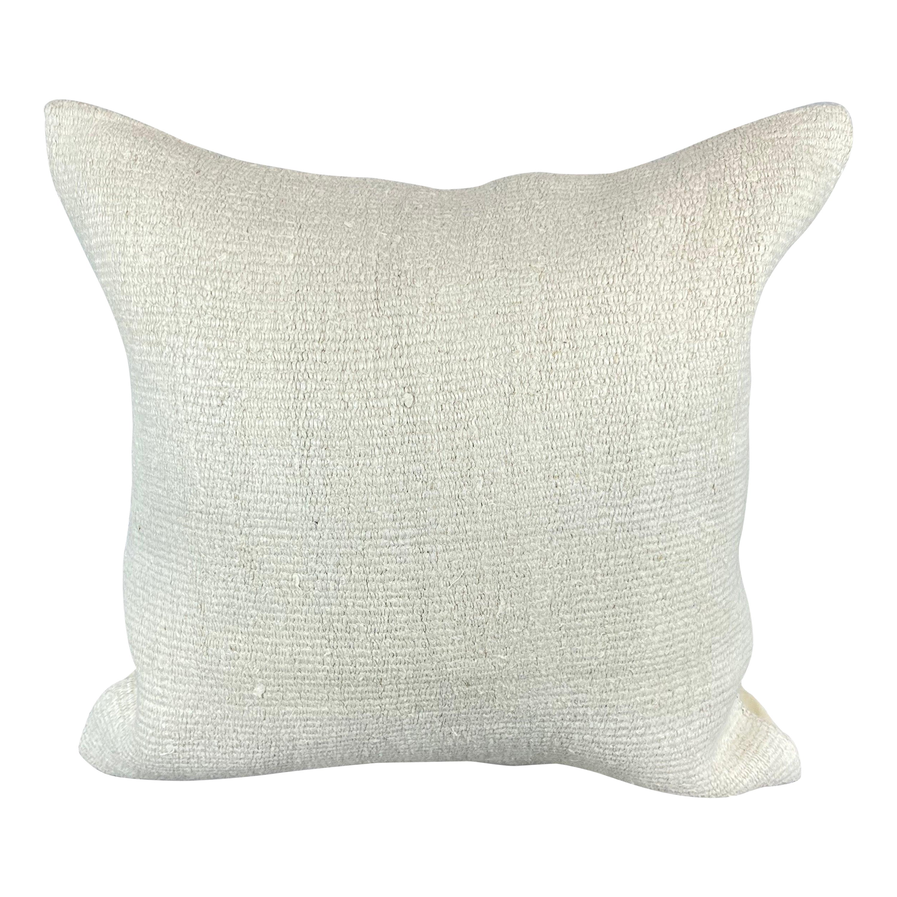 Cuscino turco in canapa 20 x 20 Nature grigio-bianco Copricuscino #6499