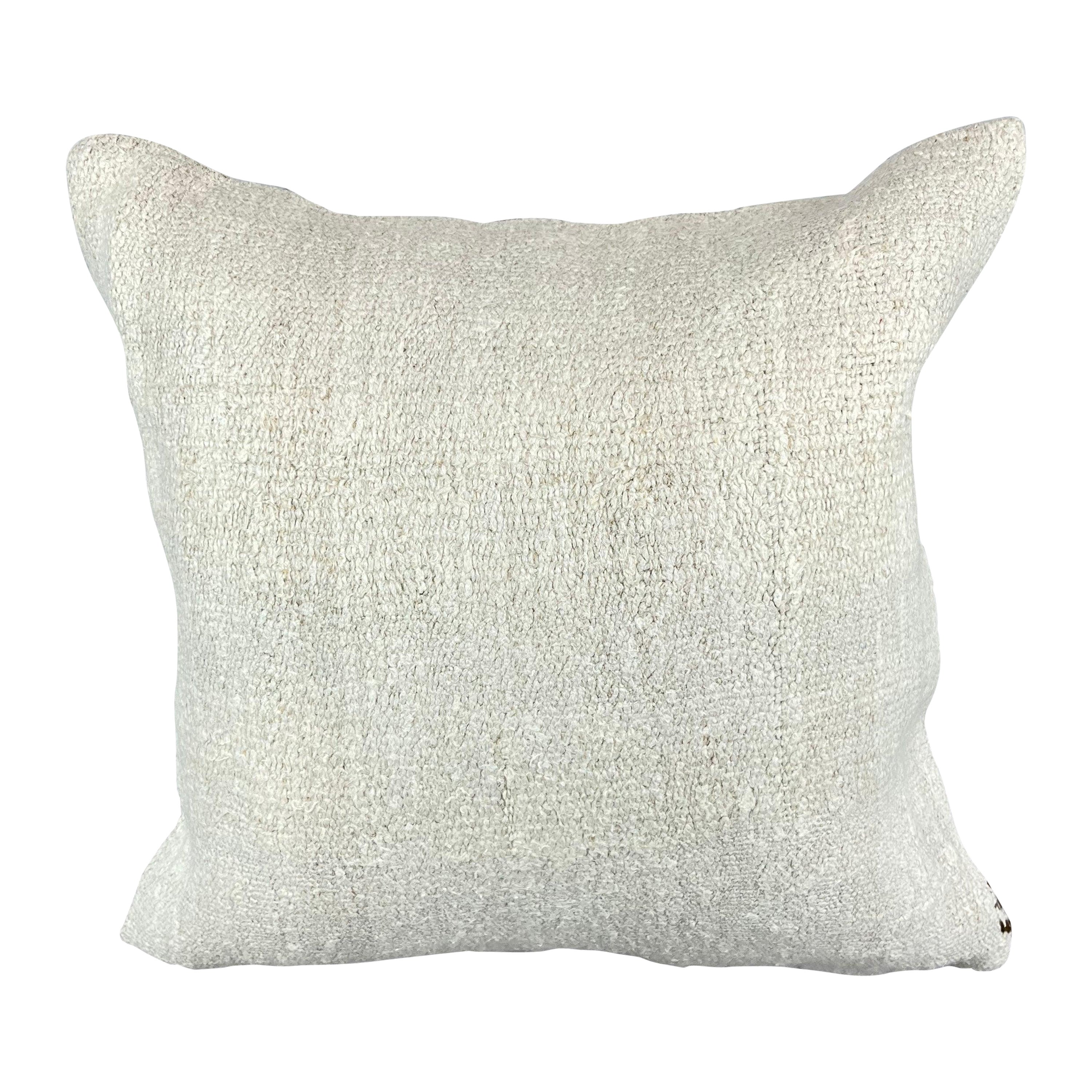 20 x 20 Cojín Turco de Cáñamo Blanco Grisáceo Natural Funda de Cojín #6501