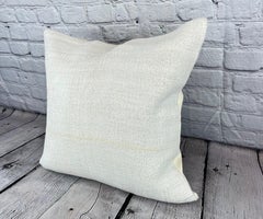 20 x 20 Hemp Turkish Cushion Natural Grayish White Pillow Cushion Cover #6503