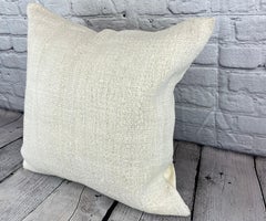 20 x 20 Hemp Turkish Cushion Natural Grayish White Pillow Cushion Cover #6504