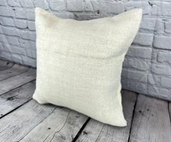 20 x 20 Hemp Turkish Cushion Natural Grayish White Pillow Cushion Cover #6509