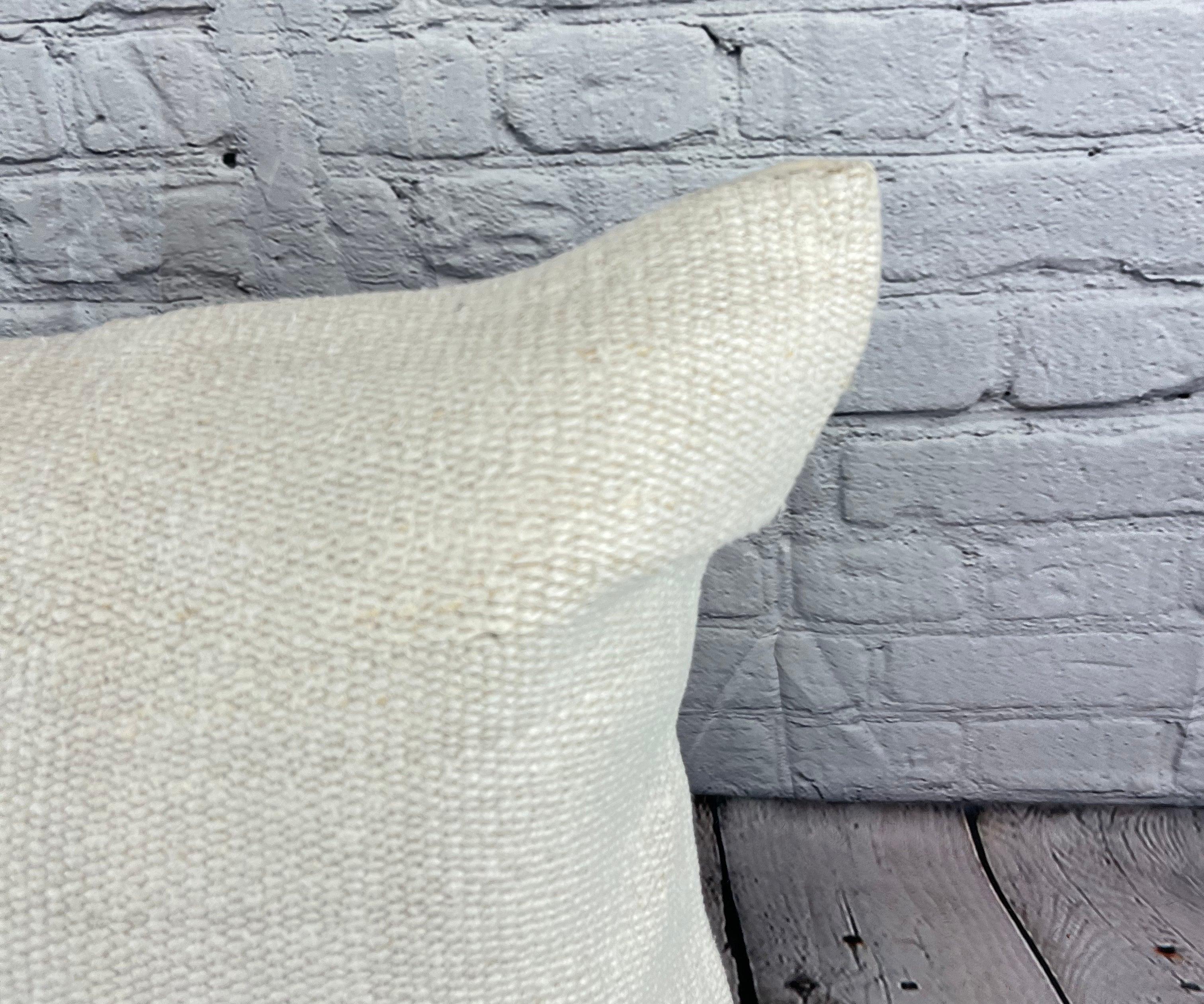 Turco Cuscino turco in canapa 20 x 20 Nature grigio-bianco Copricuscino #6510 in vendita