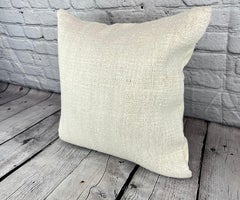 20 x 20 Hemp Turkish Cushion Natural Grayish White Pillow Cushion Cover #6516