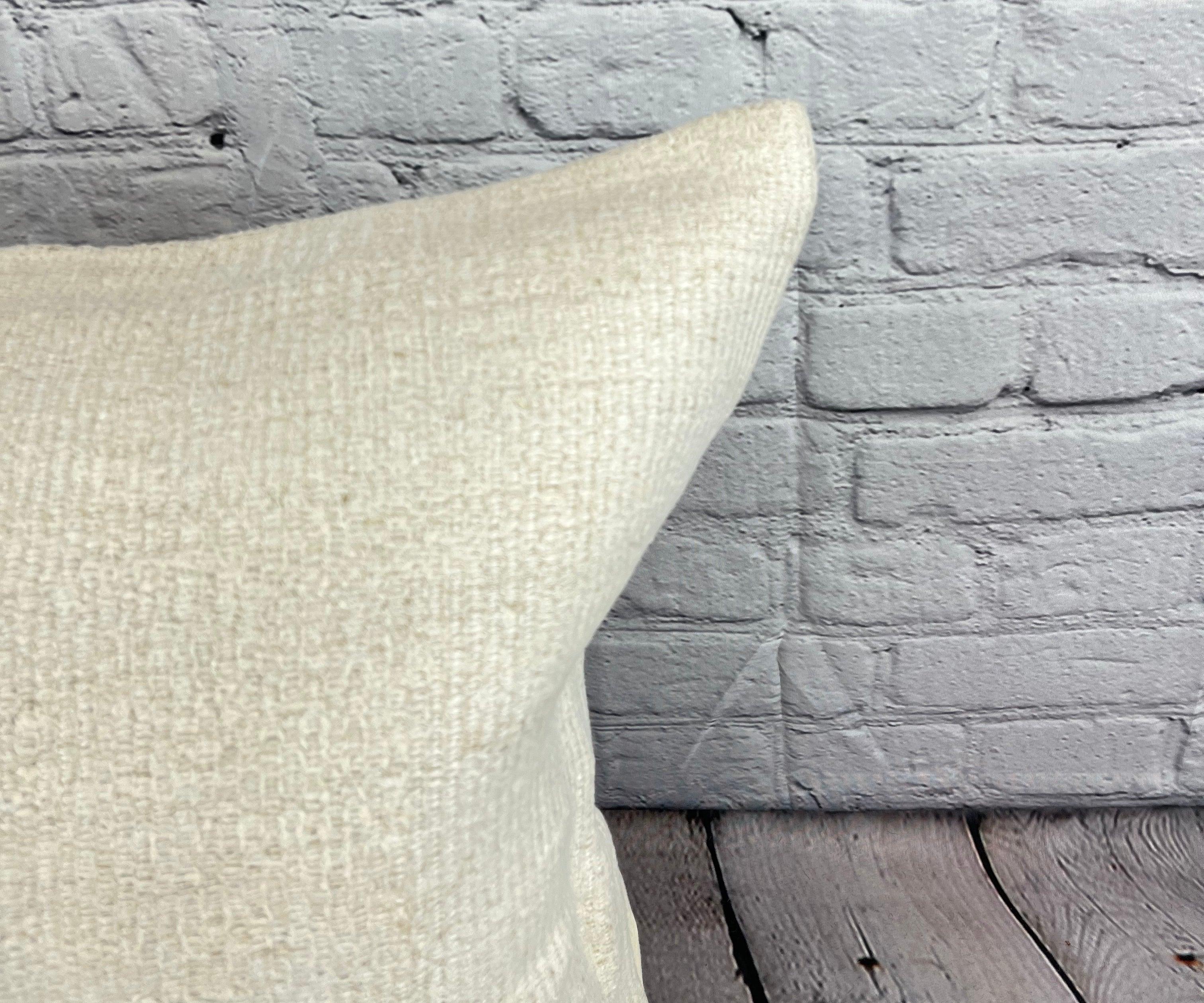 Turc Coussin de coussin turc à ourlet 20 x 20, blanc naturel grisâtre, couvercle n° 6529 en vente