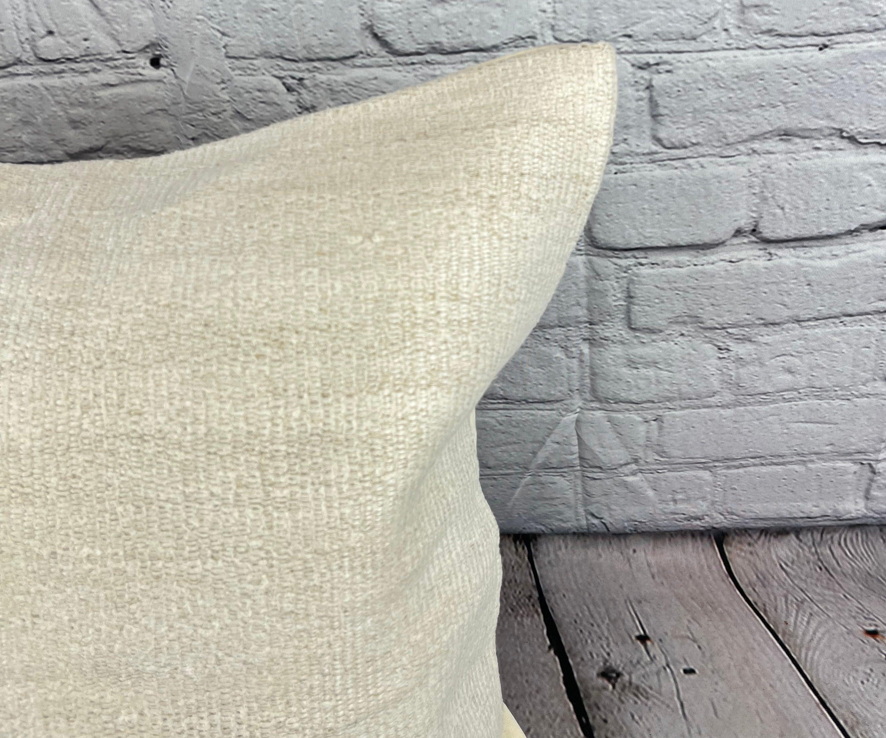 Turc Coussin de coussin turc à ourlet 20 x 20, blanc naturel grisâtre, couvercle n° 6530 en vente