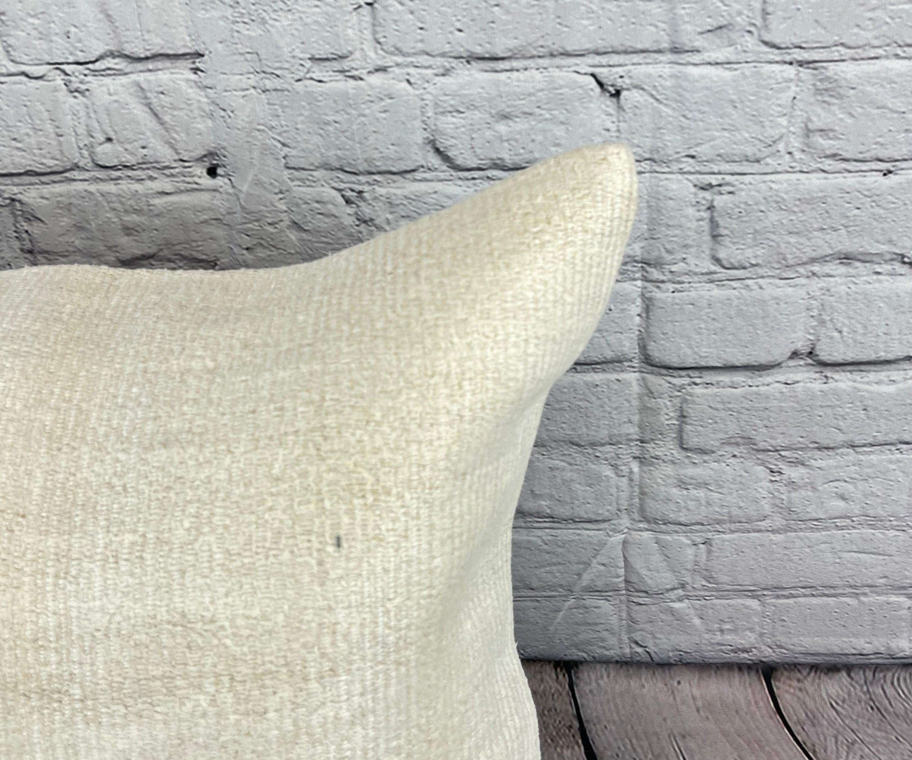 Turc Coussin de coussin turc à ourlet 20 x 20, blanc naturel grisâtre, couvercle n° 6531 en vente