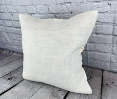 20 x 20 Hemp Turkish Cushion Natural Grayish White Pillow Cushion Cover #6534