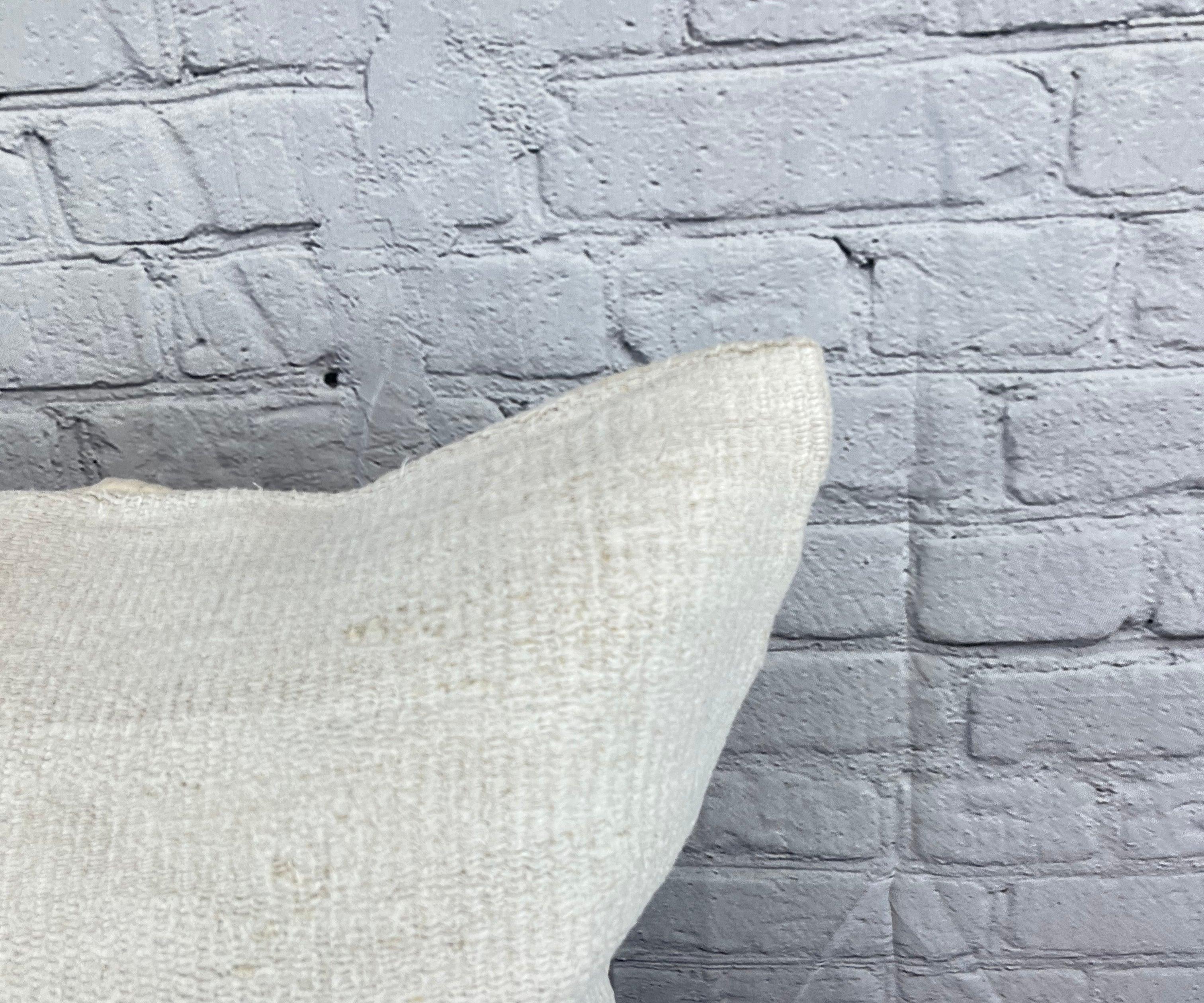 Turc Coussin de coussin turc à ourlet 20 x 20, blanc naturel grisâtre, couvercle n° 6534 en vente