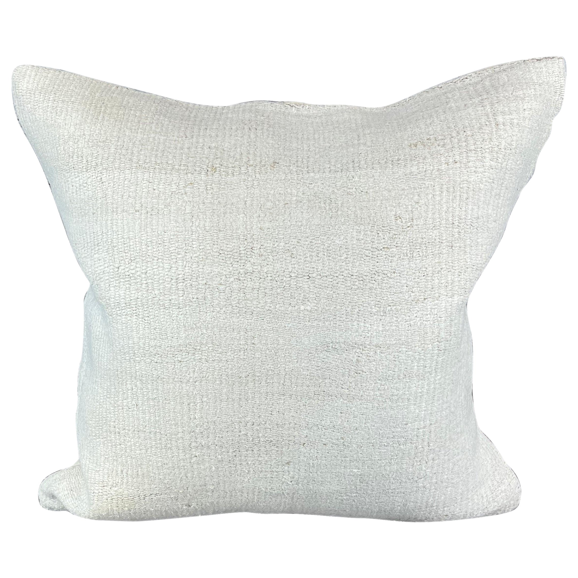 20 x 20 Cuscino Turco in Canapa Nature Grigio Bianco Copricuscino #6534