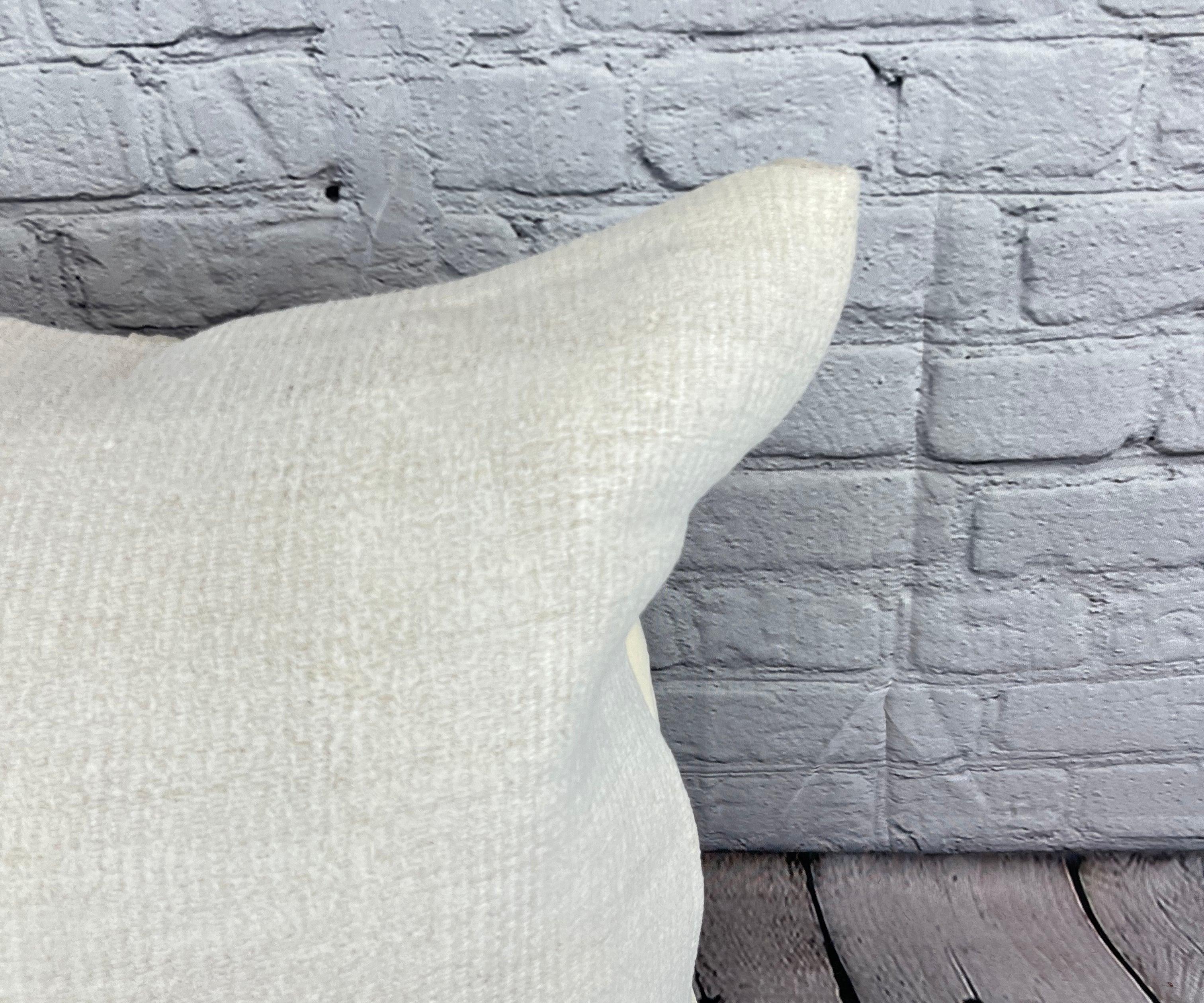 Turc Coussin de coussin turc à ourlet 20 x 20, blanc naturel grisâtre, couvercle n° 6537 en vente