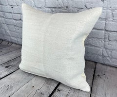20 x 20 Hemp Turkish Cushion Natural Grayish White Pillow Cushion Cover #6541