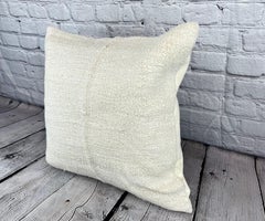20 x 20 Hemp Turkish Cushion Natural Grayish White Pillow Cushion Cover #6543