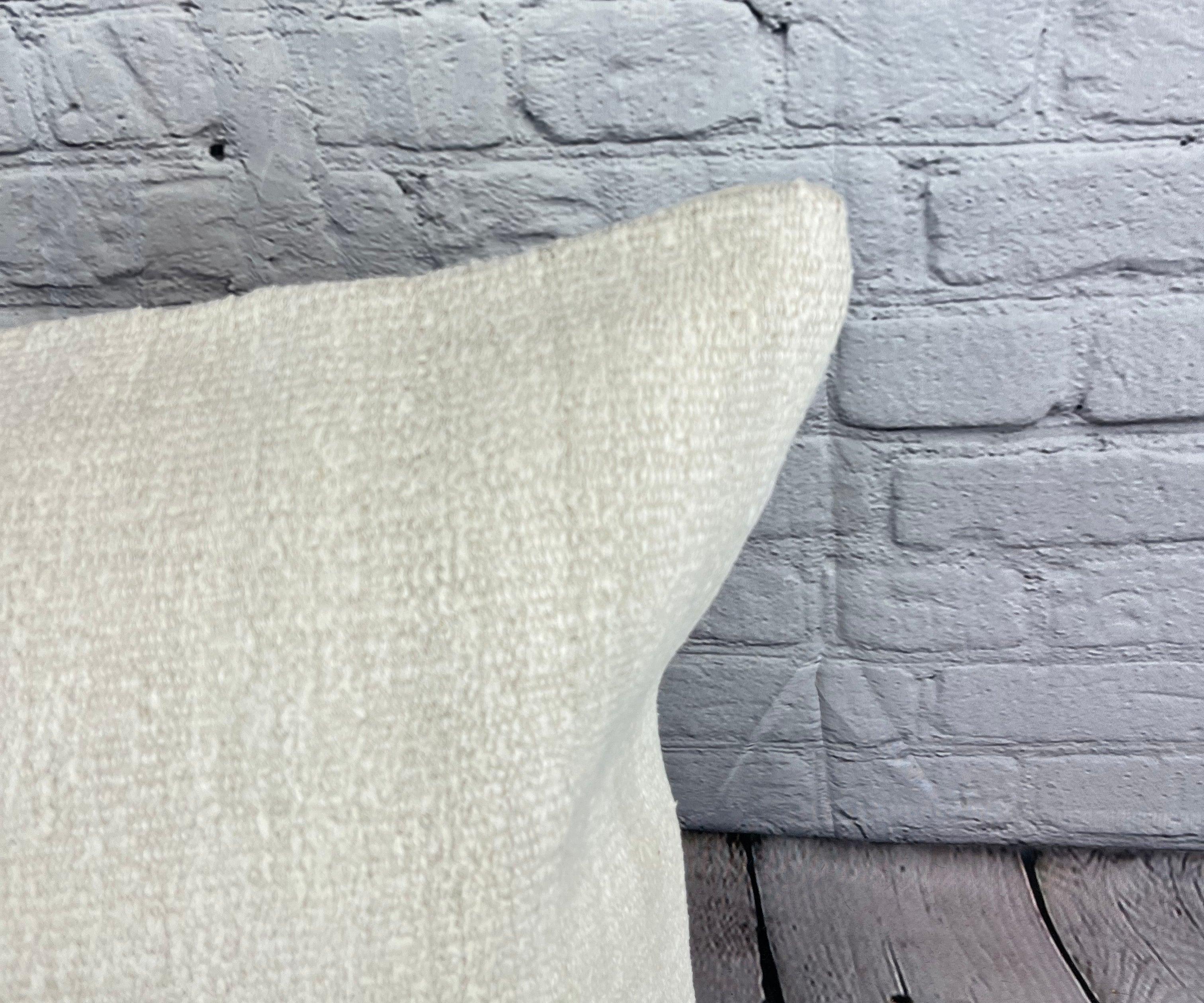 Turco Cuscino turco in canapa 20 x 20 Nature grigio-bianco Copricuscino #6546 in vendita