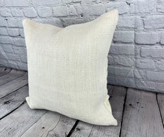 20 x 20 Hemp Turkish Cushion Natural Grayish White Pillow Cushion Cover #6547