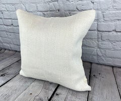 20 x 20 Hemp Turkish Cushion Natural Grayish White Pillow Cushion Cover #6548
