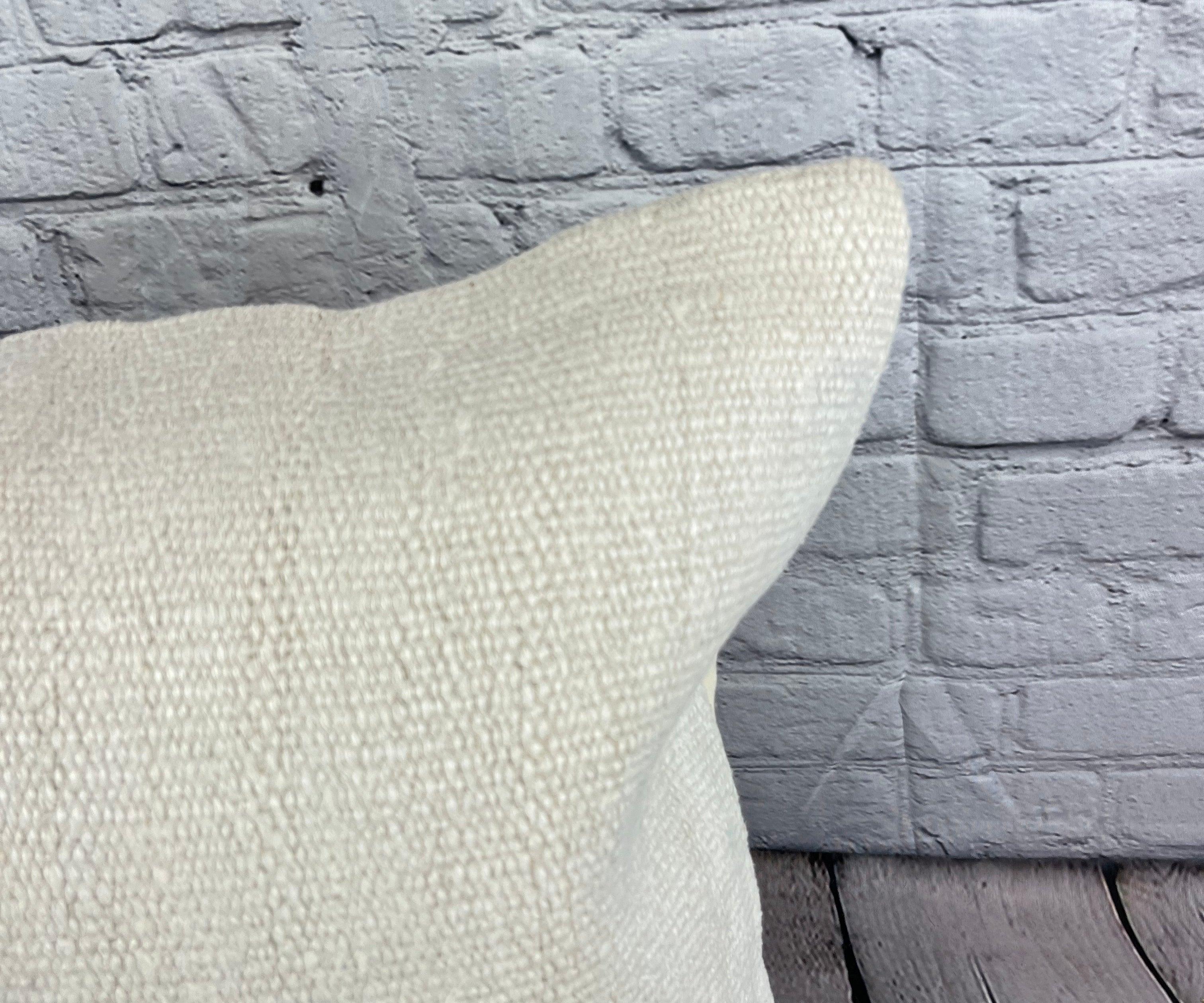 Turco Cuscino turco in canapa 20 x 20 Nature grigio-bianco Copricuscino #6550 in vendita