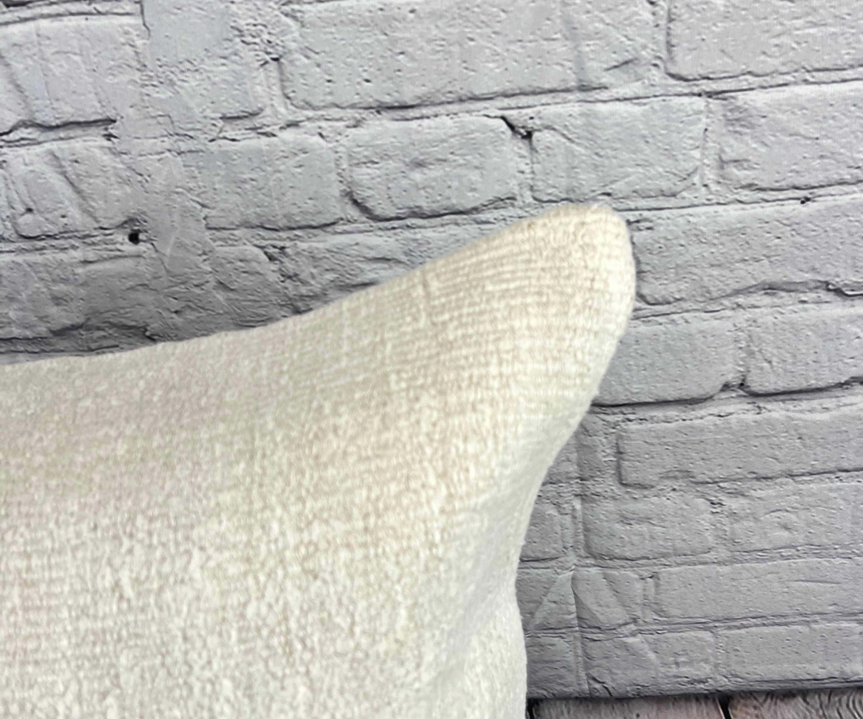 Turc Coussin de coussin turc à ourlet 20 x 20, blanc naturel grisâtre, couvercle n° 6558 en vente