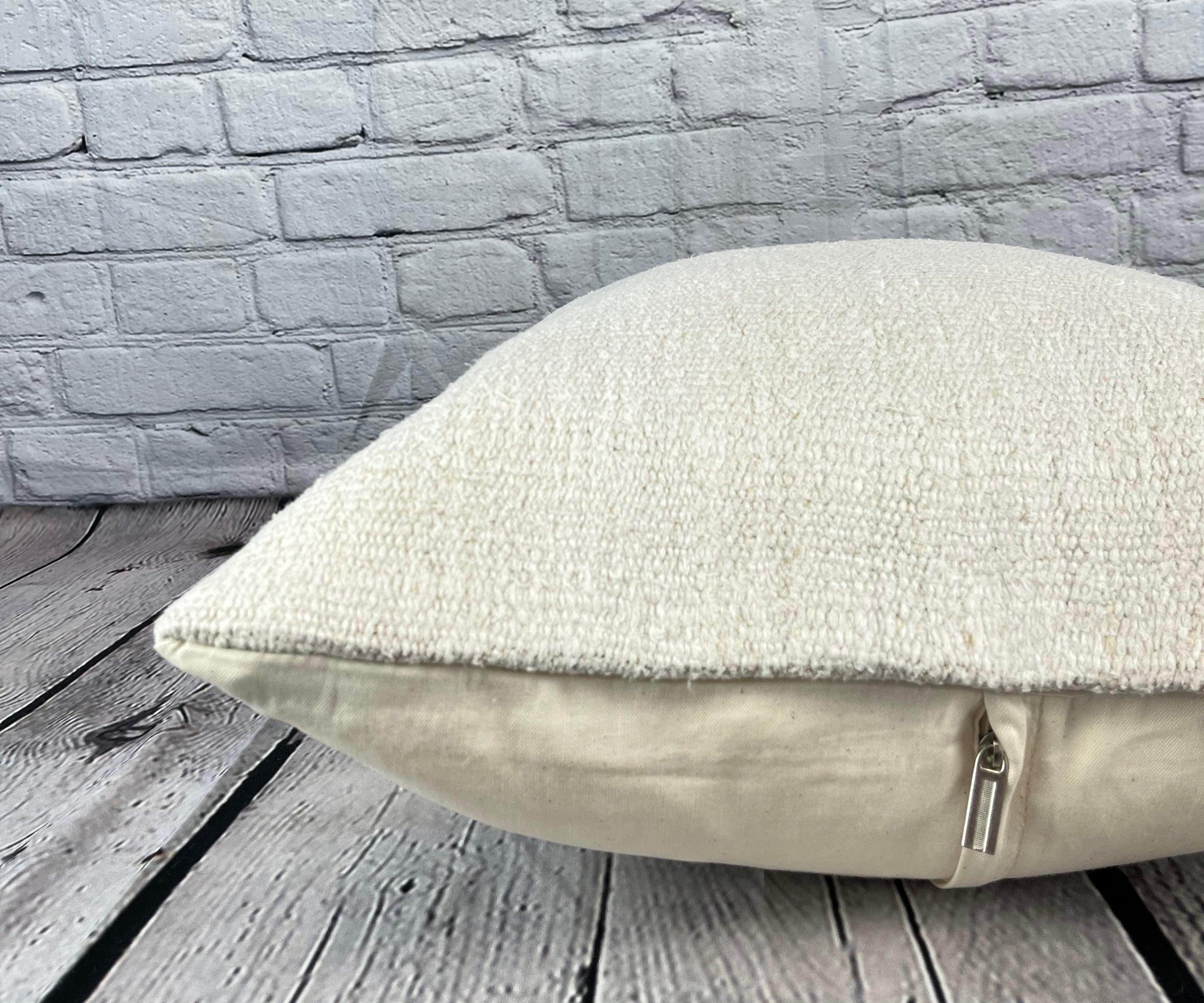 20 x 20 Cojín Turco de Cáñamo Blanco Grisáceo Natural Funda de Cojín #6565 en Nuevo estado para la venta en Houston, TX