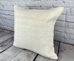 20 x 20 Hemp Turkish Cushion Natural Grayish White Pillow Cushion Cover #6568
