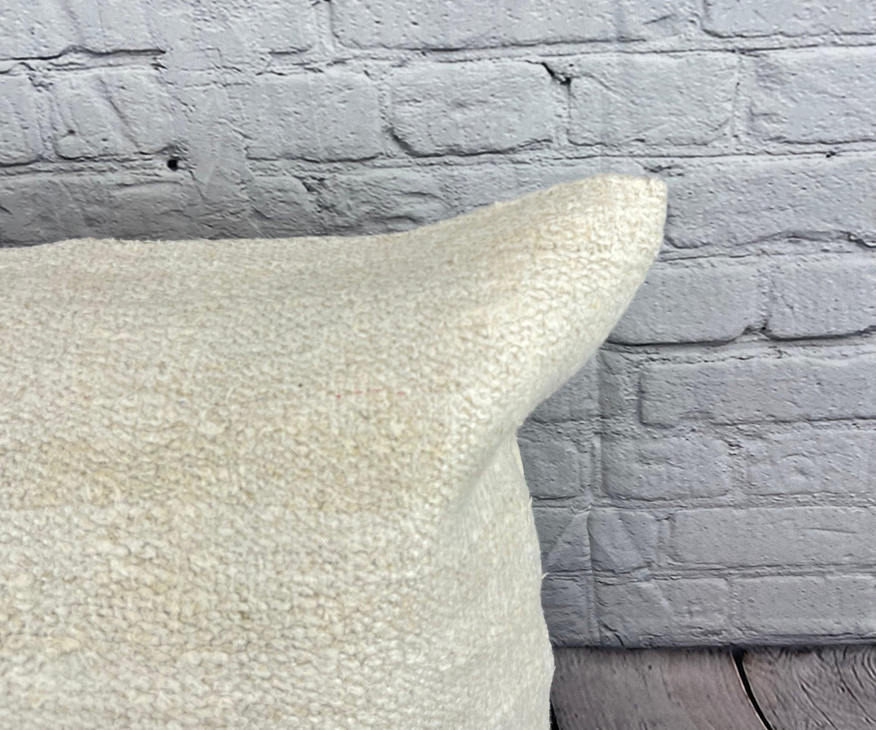 Turc Coussin de coussin turc à ourlet 20 x 20, blanc naturel grisâtre, couvercle n° 6568 en vente