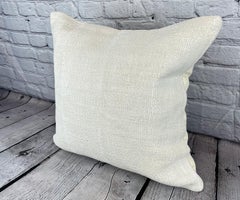 20 x 20 Hemp Turkish Cushion Natural Grayish White Pillow Cushion Cover #6584