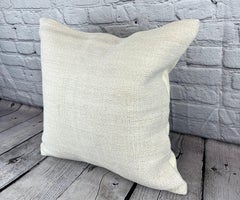 20 x 20 Hemp Turkish Cushion Natural Grayish White Pillow Cushion Cover #6585