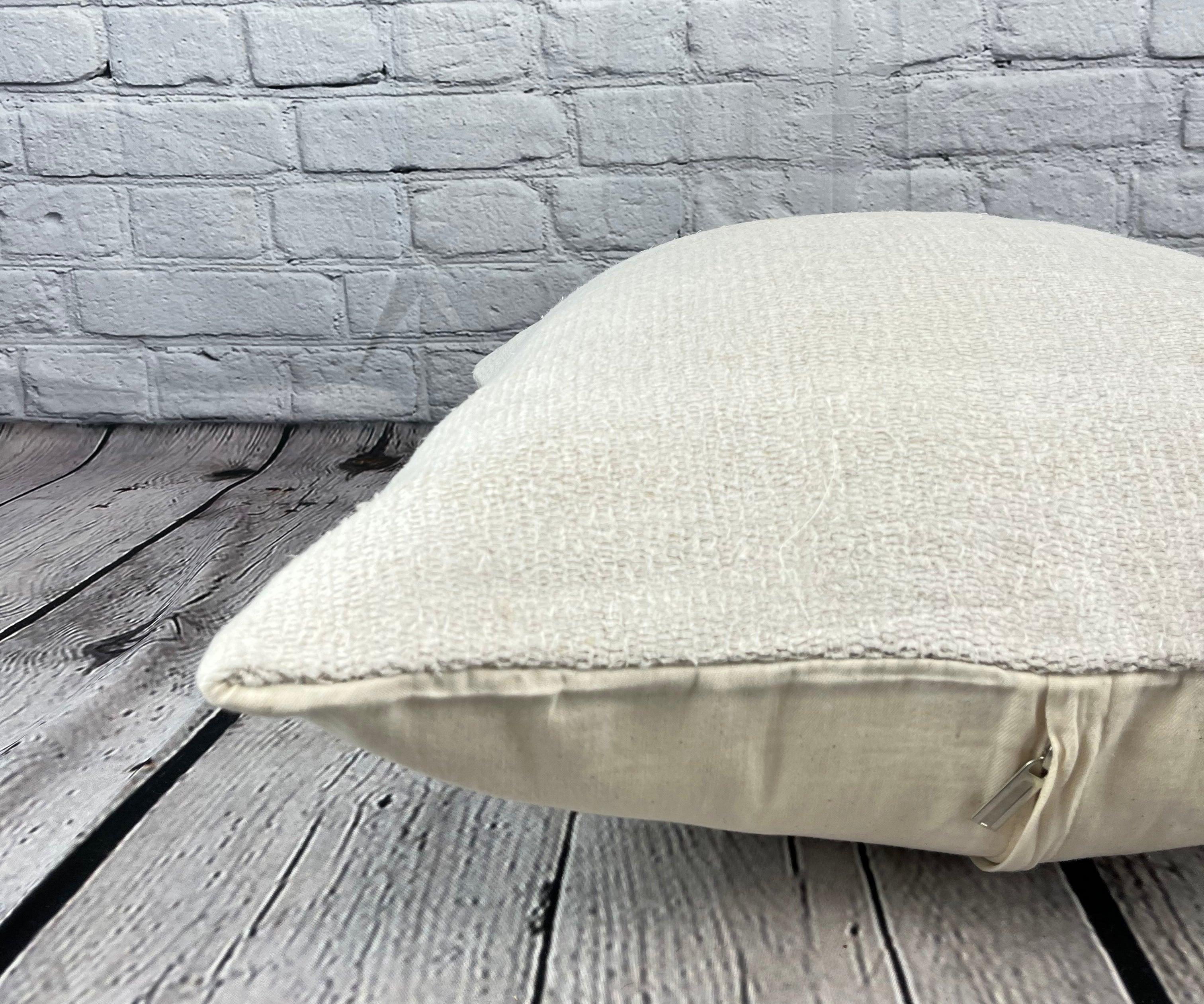 20 x 20 Hemp Türkisches Kissen, natürliches grauweißes Kissen mit Kissenbezug #6590 im Zustand „Neu“ im Angebot in Houston, TX