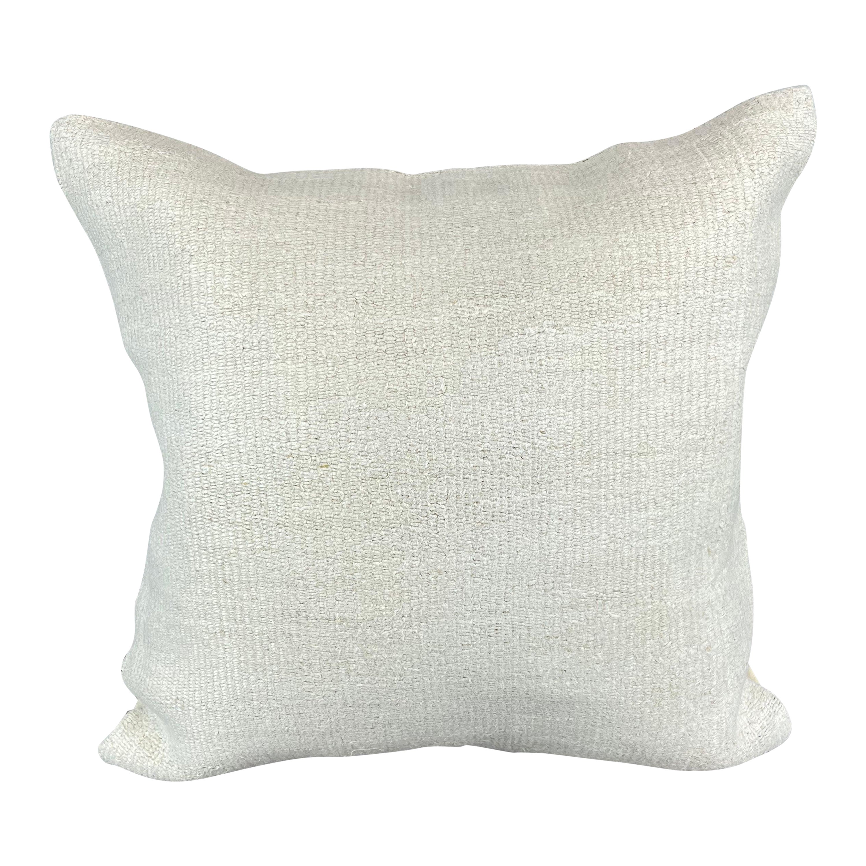 20 x 20 Cojín Turco de Cáñamo Blanco Grisáceo Natural Funda de Cojín #6590