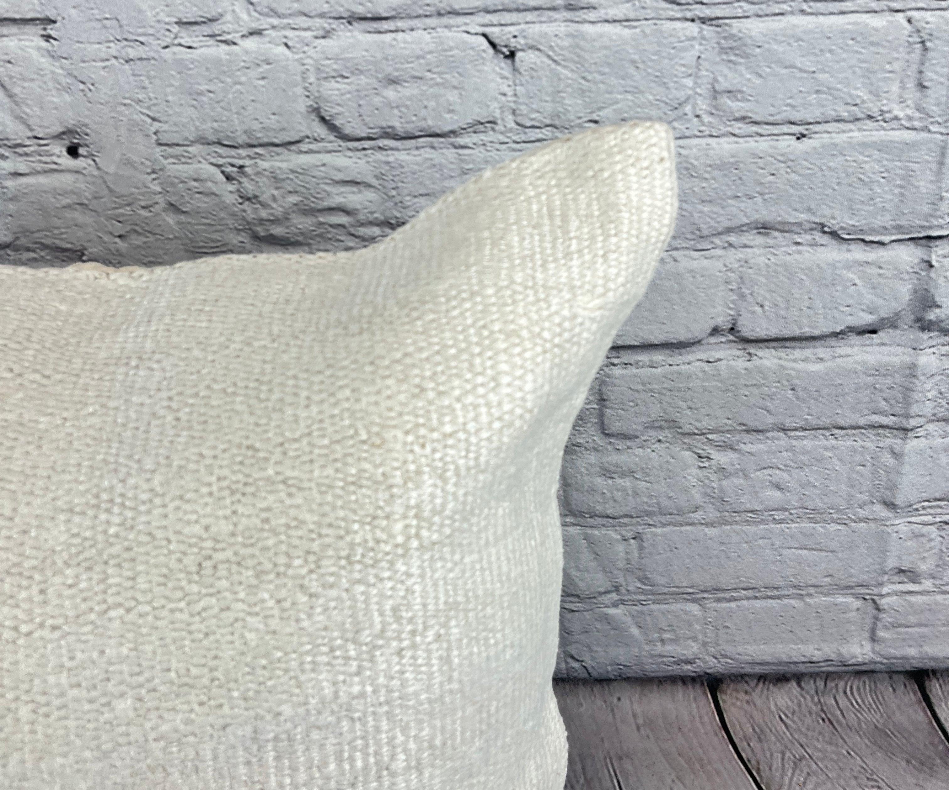 Turc Coussin de coussin turc à ourlet 20 x 20, blanc naturel grisâtre, couvercle de coussin n°6591 en vente