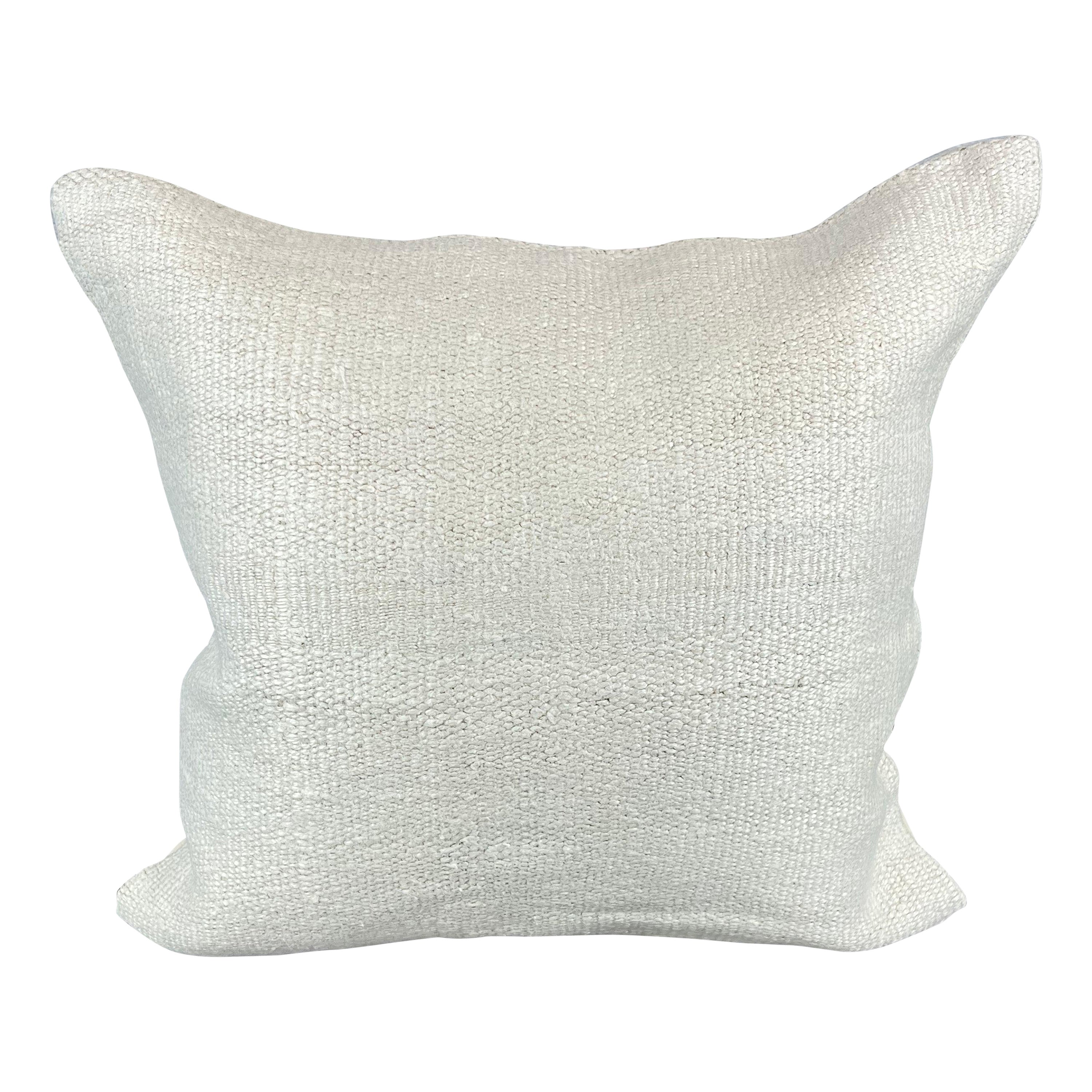Cuscino turco in canapa 20 x 20 Nature grigio-bianco Copricuscino #6591