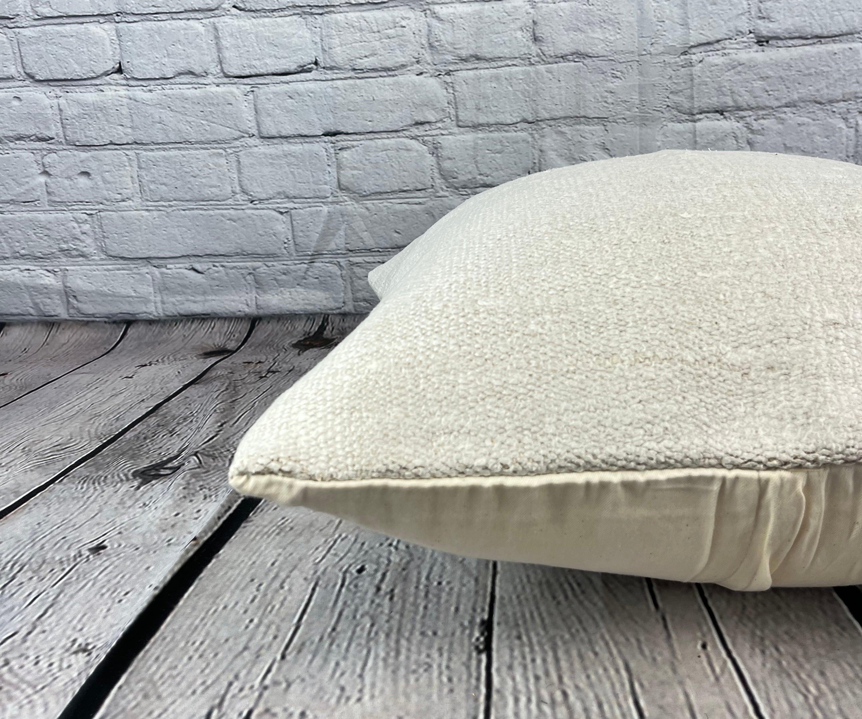 20 x 20 Hemp Turkish Cushion Natural Grayish White Pillow Cushion Cover #6592 In New Condition For Sale In Houston, TX