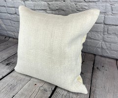 20 x 20 Hemp Turkish Cushion Natural Grayish White Pillow Cushion Cover #6604