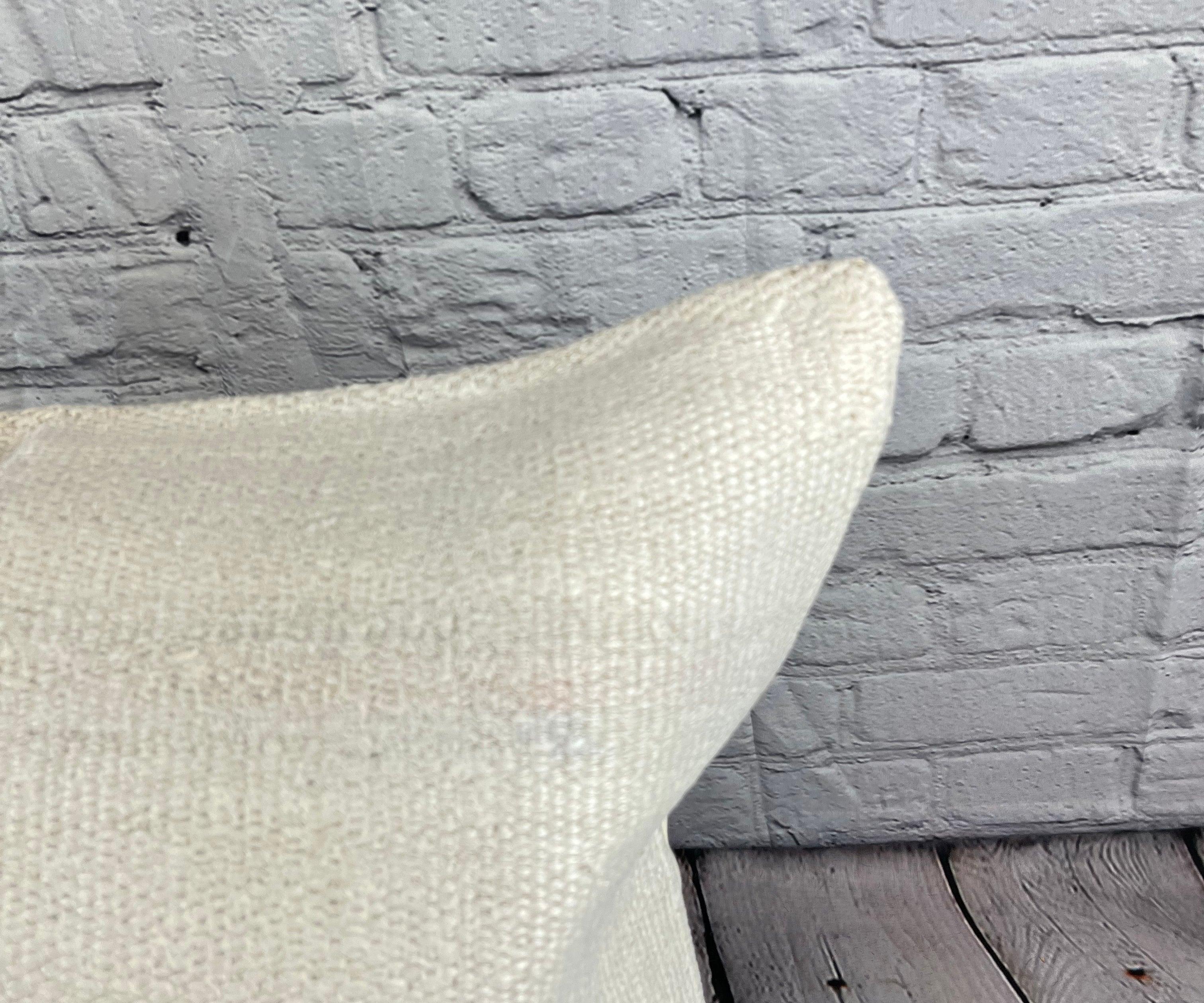 Turc Coussin de coussin turc à ourlet 20 x 20, blanc naturel grisâtre, couvercle de coussin n°6606 en vente