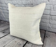 20 x 20 Hemp Turkish Cushion Natural Grayish White Pillow Cushion Cover #6607