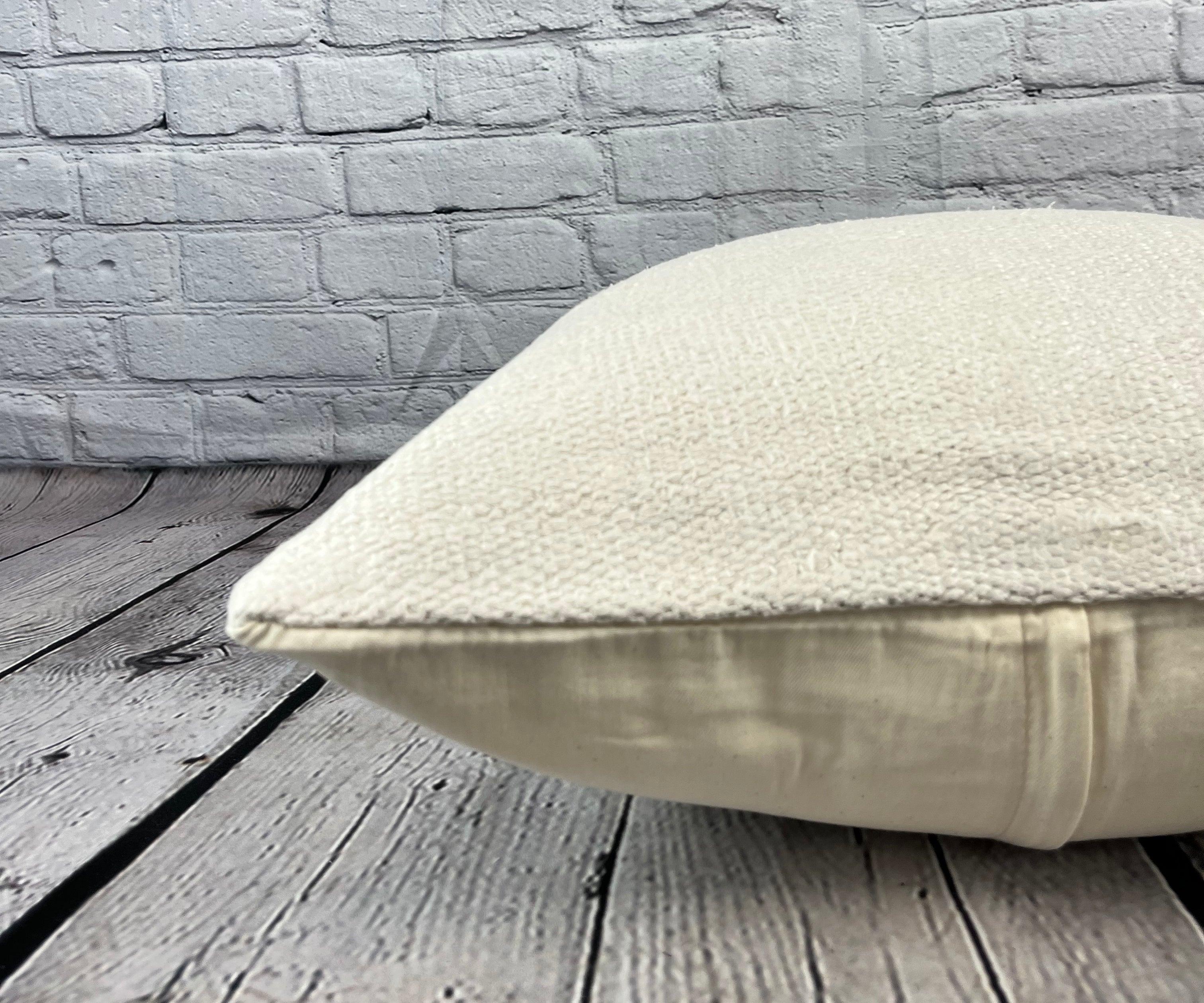 20 x 20 Hemp Turkish Cushion Natural Grayish White Pillow Cushion Cover #6607 In New Condition For Sale In Houston, TX