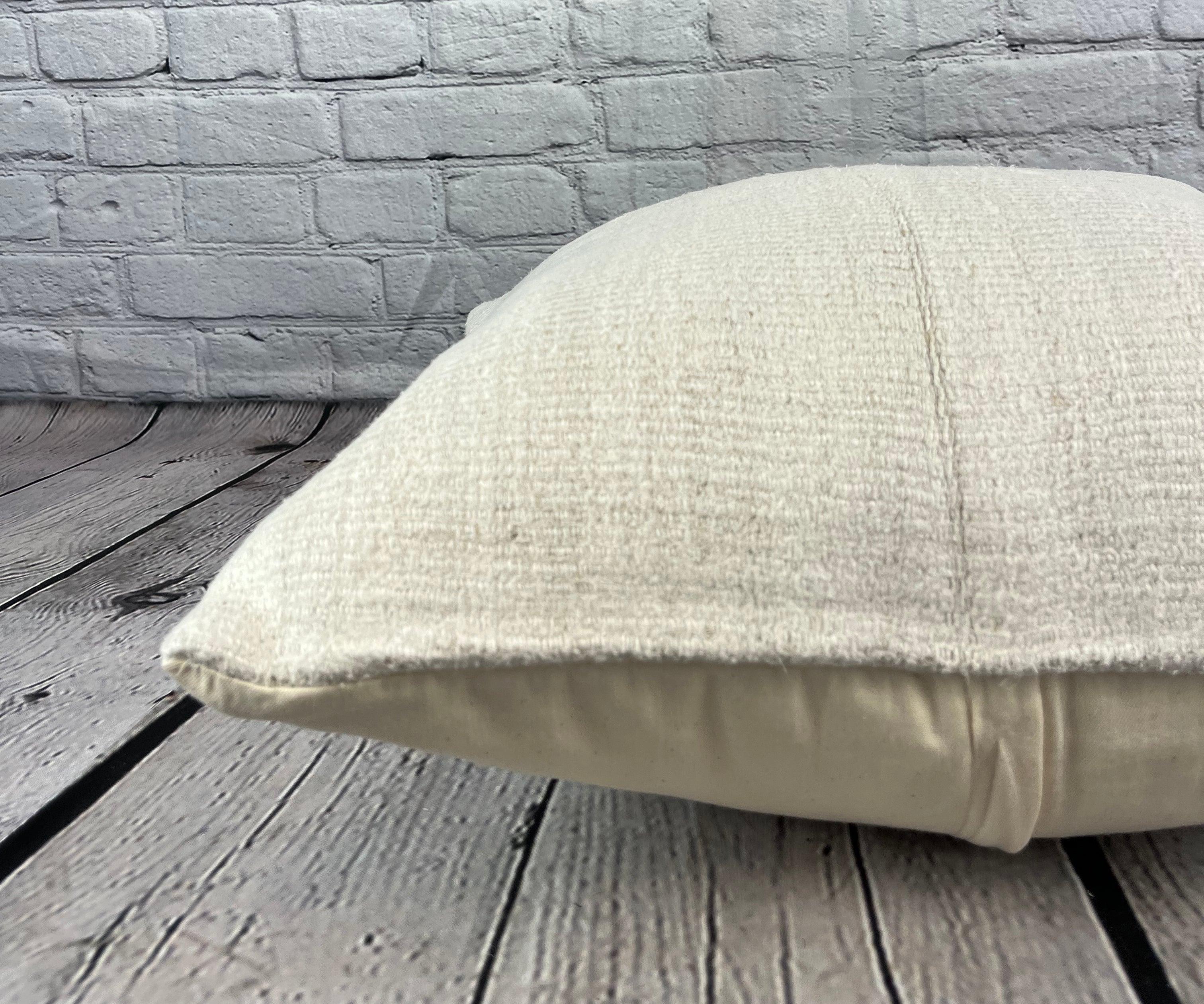 20 x 20 Hemp Turkish Cushion Natural Grayish White Pillow Cushion Cover #6610 In New Condition For Sale In Houston, TX