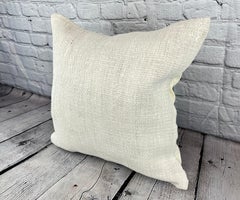 20 x 20 Hemp Turkish Cushion Natural Grayish White Pillow Cushion Cover #6611