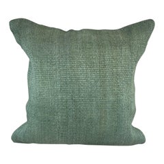 20 x 20 Hemp Turkish Cushion Natural Greenish Grey Pillow Cushion Cover #6358