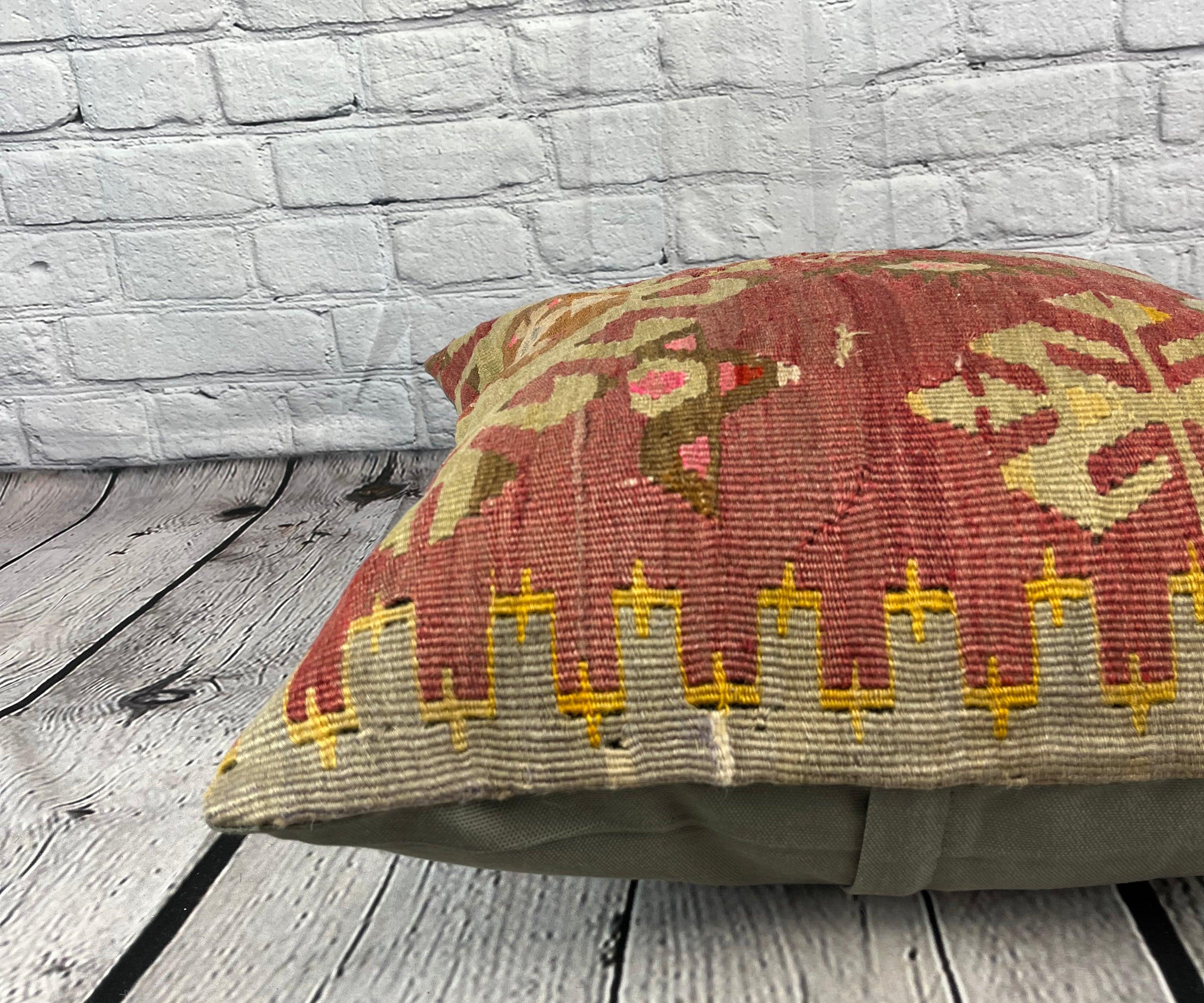 20 x 20 Cojín Kilim Cojín Turco Cojín Marrón Natural Funda de Cojín #6767 en Nuevo estado para la venta en Houston, TX