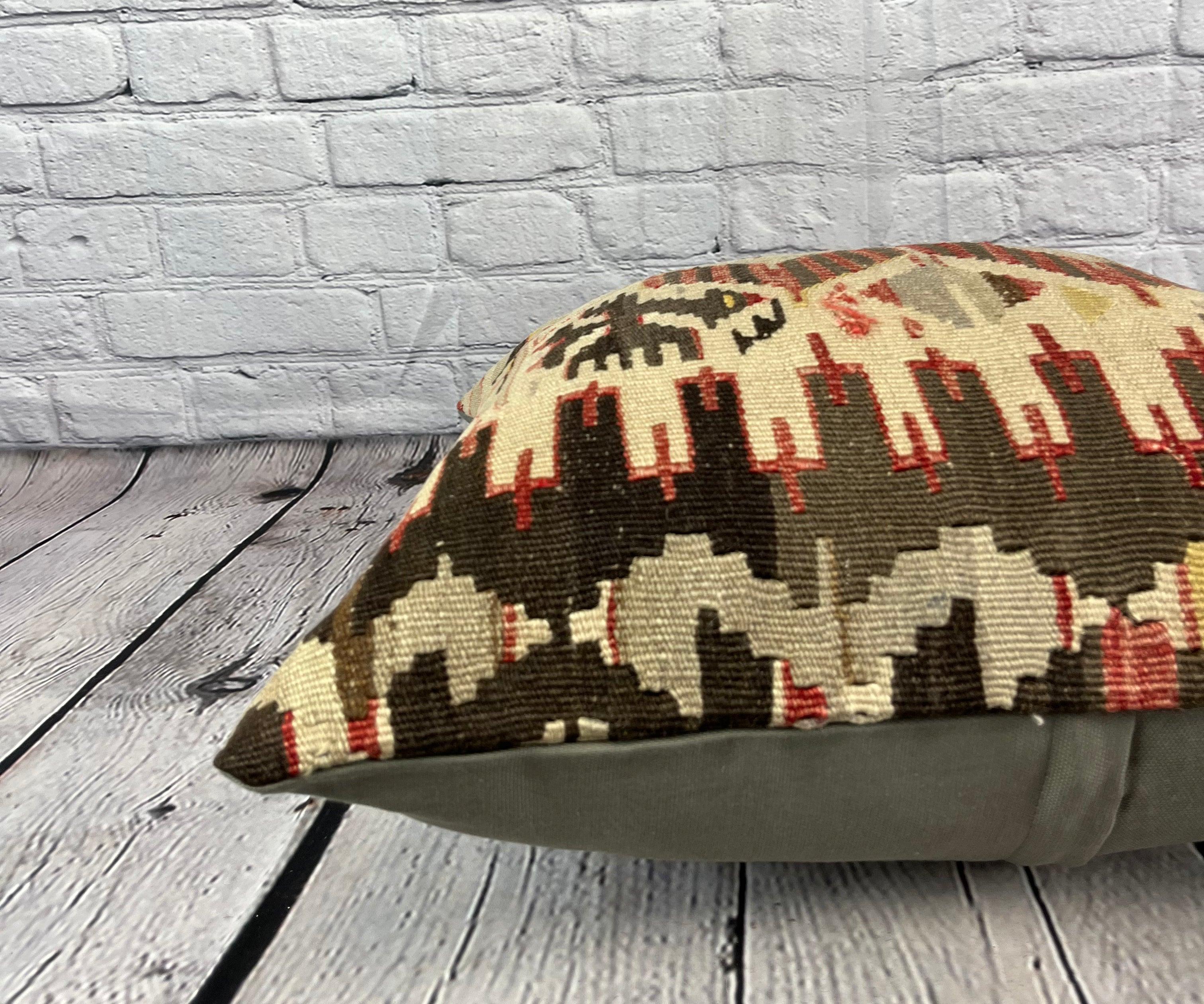 20 x 20 Cuscino Kilim Cuscino Turco Nature Marrone Cuscino Copricuscino #6822 In condizioni Nuovo in vendita a Houston, TX