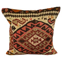 20 x 20 Kilim Pillow Turkish Cushion Natural Green Pillow Cushion Cover #6789