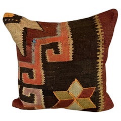 20 x 20 Kilim Turkish Cushion Natural Lucky Hand Pillow Cushion Cover #6799