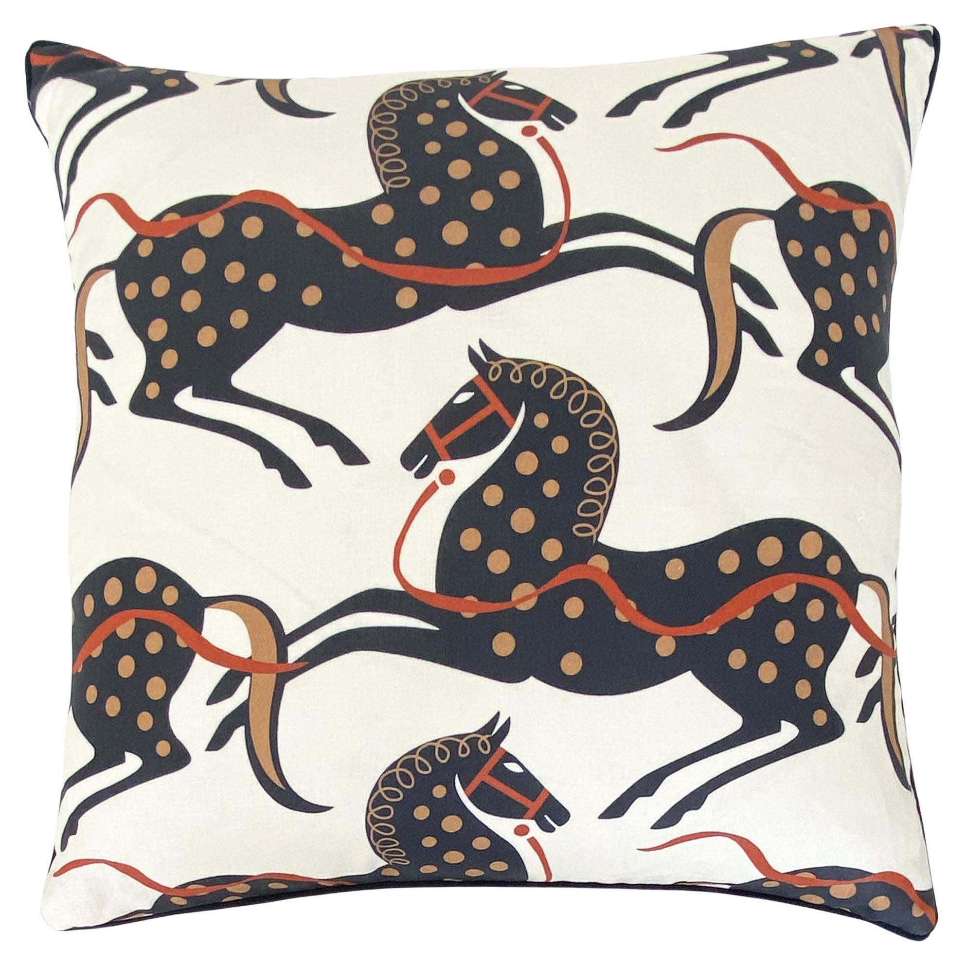 20 x 20 Linen Appalossa Printed Throw Pillow with Pattern by Tommi Parzinger