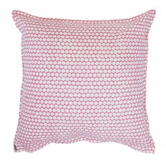 Rose Checker on Oyster Cotton Linen Pillow