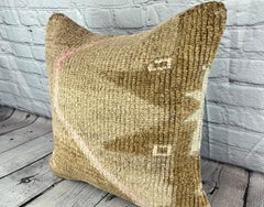 20 x 20 Rug Pillow Aegean Tranquil Turkish Pillow Cushion Cover #7404