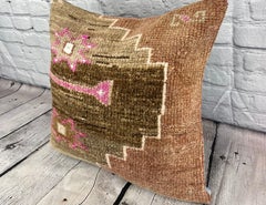 20 x 20 Rug Pillow Bazaar Melody Turkish Pillow Cushion Cover #7338